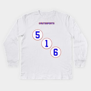 Rep Your Area Code (NY NL 516) Kids Long Sleeve T-Shirt